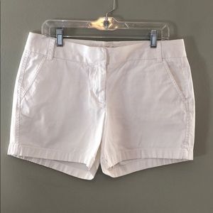 J Crew white chino shorts